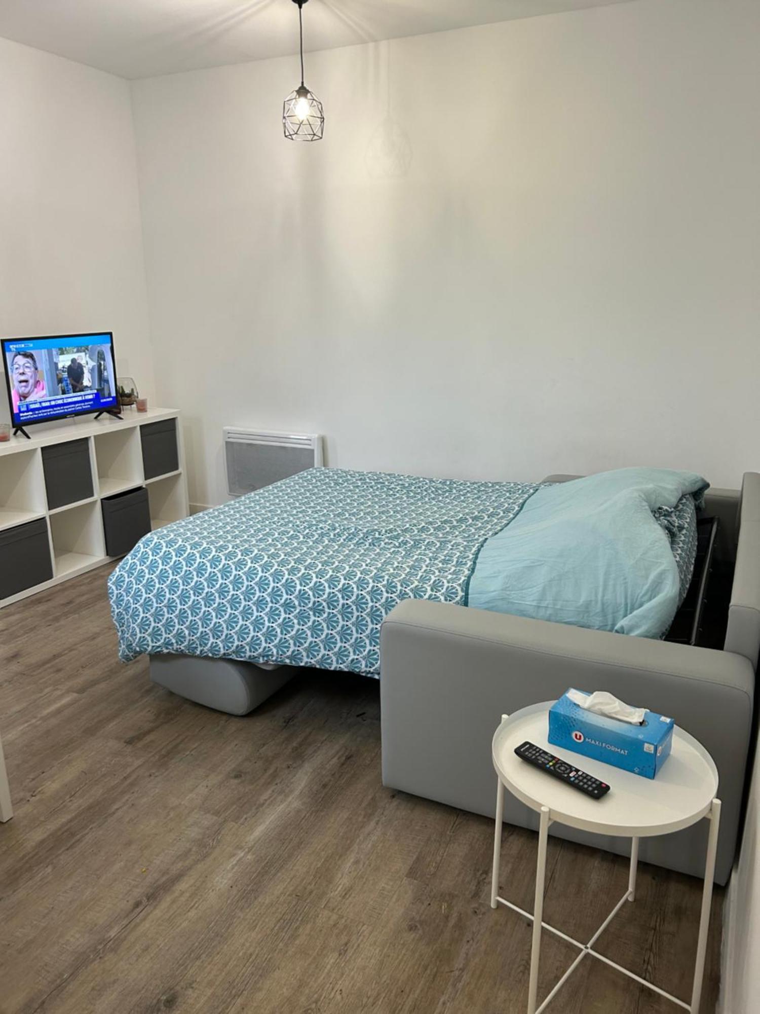 Superbe Studio Meuble Avec Parking Мобюж Екстериор снимка